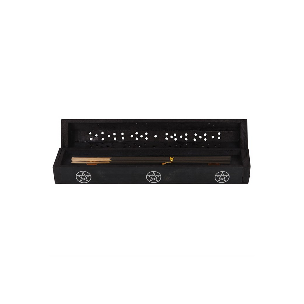 Pentagram Wooden Black Pepper Incense Box Set