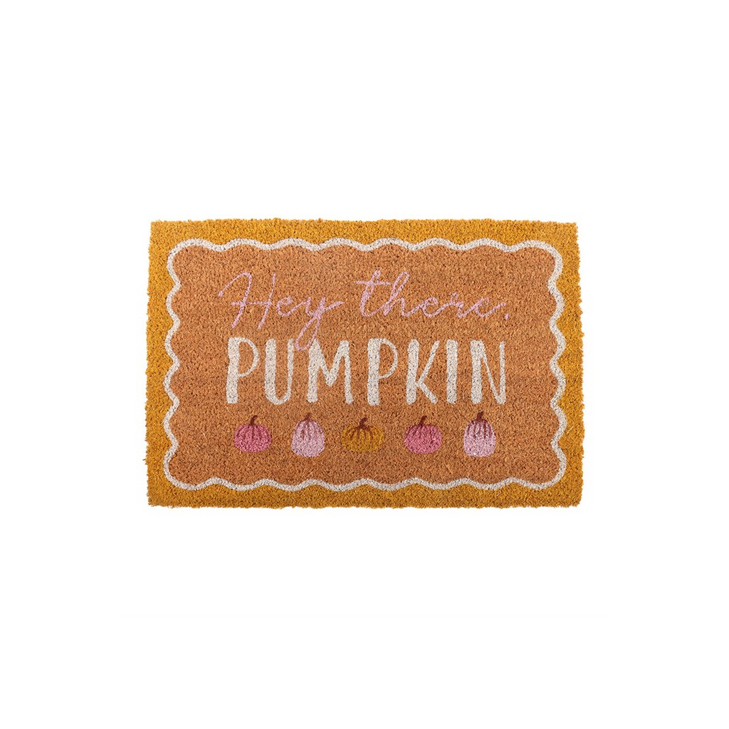 Natural Hey There Pumpkin Doormat