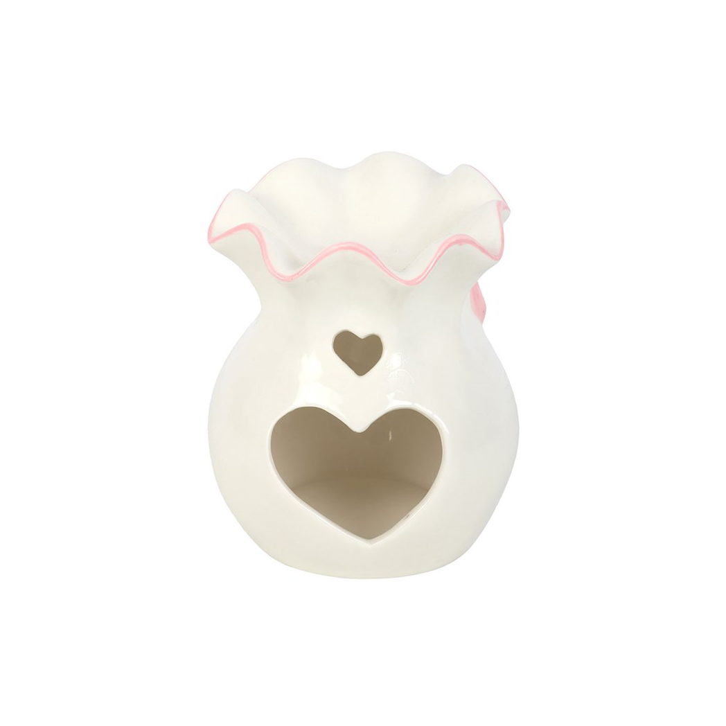 White and Pink Bow Oil Burner