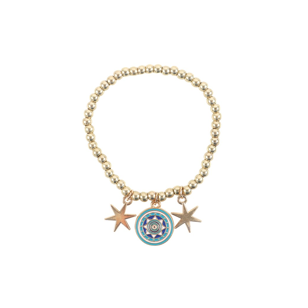 All Seeing Eye Beaded Charm Bracelet