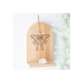 Natural Luna Moth Wooden Incense Holder Shelf