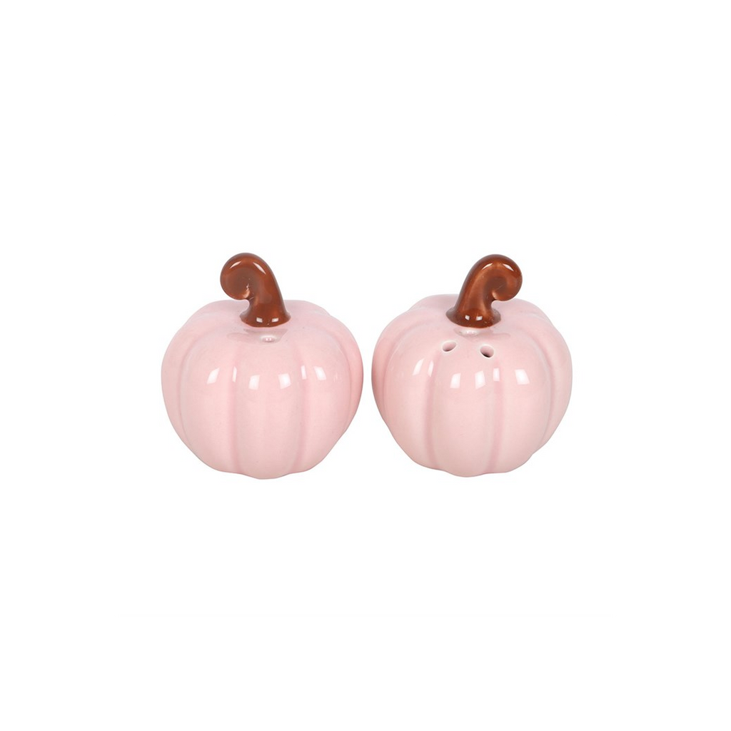 Pink Curly Pumpkin Salt and Pepper Shakers