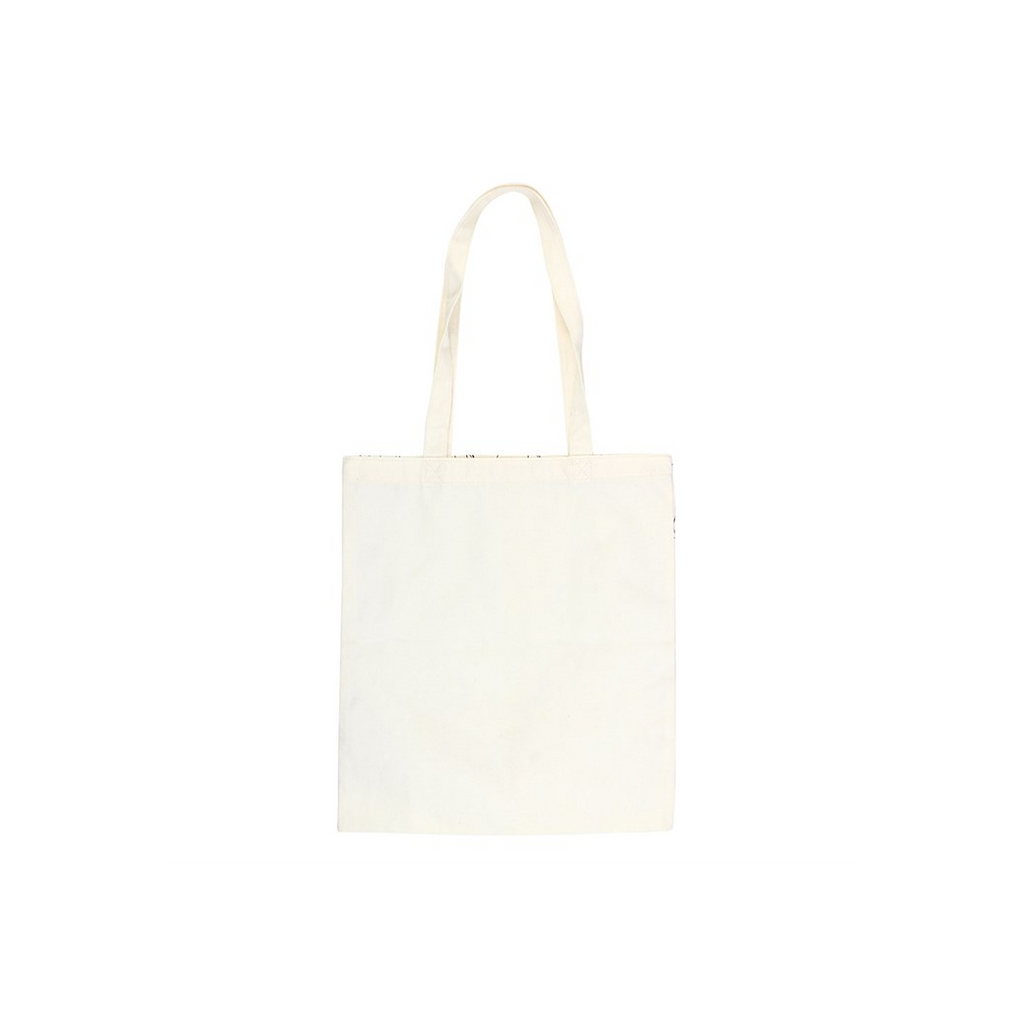 White Cat Print Polycotton Tote Bag