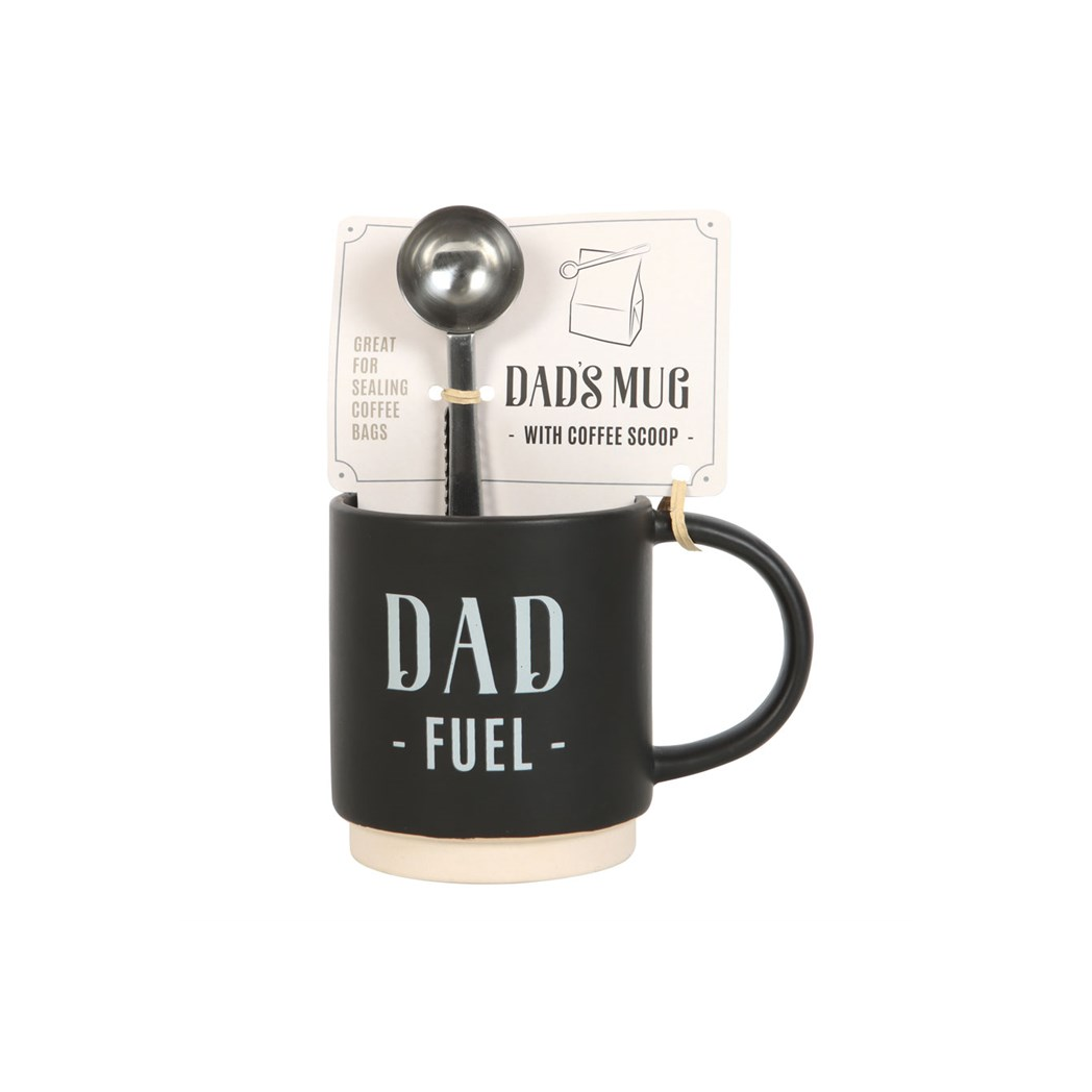 Dad Fuel Mug and Coffee Scoop Clip
