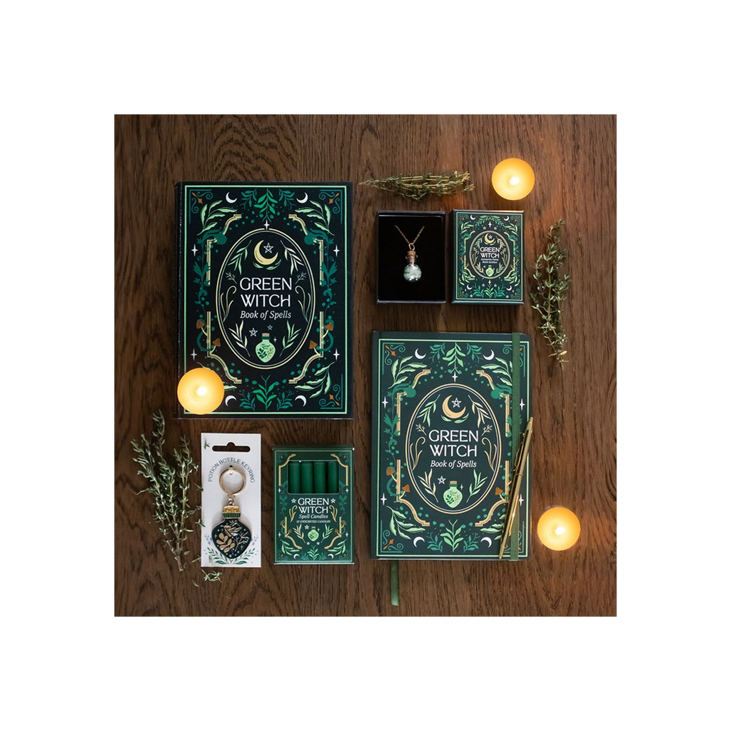 Green Witch Book Shaped Storage Box