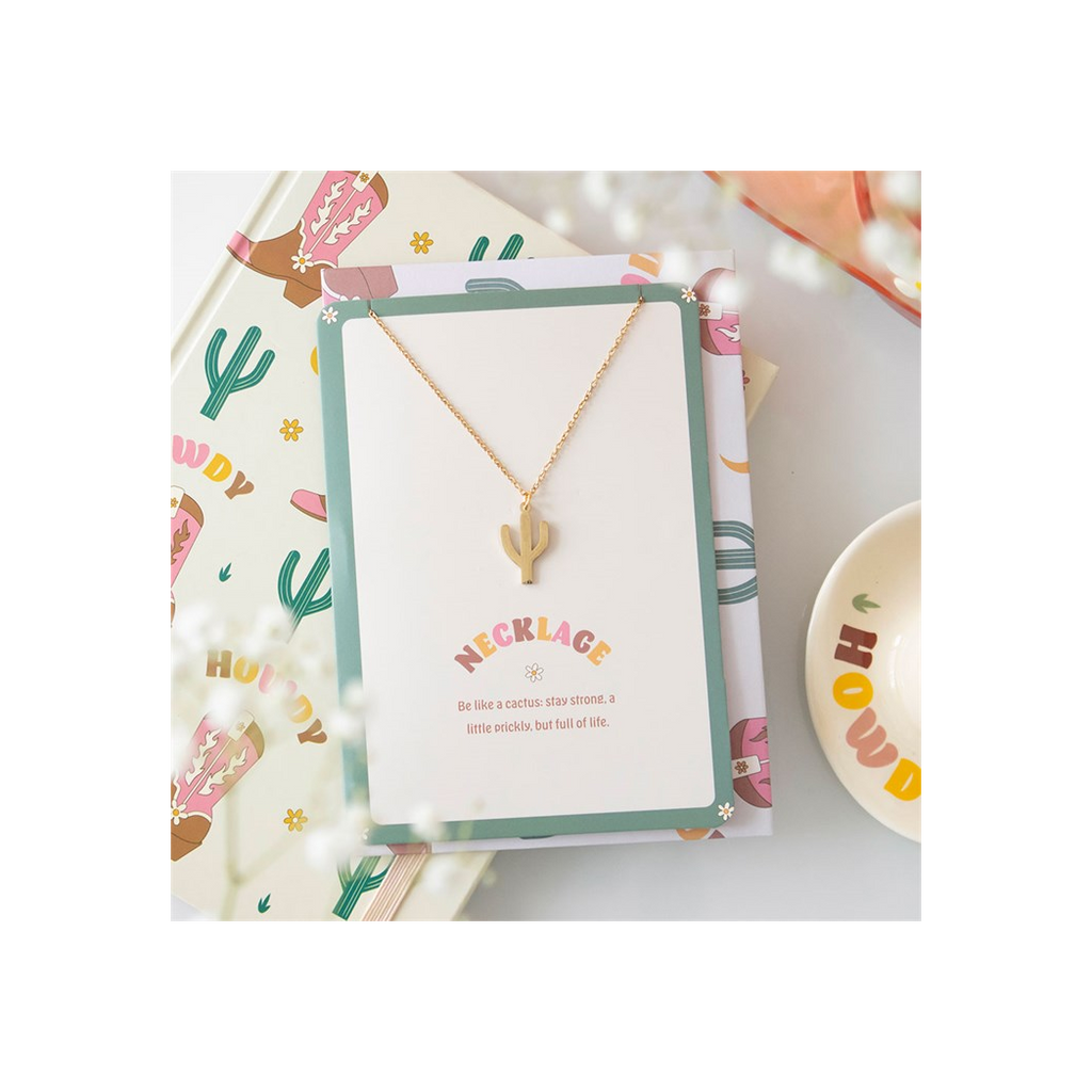 Cactus Necklace on Greeting Card