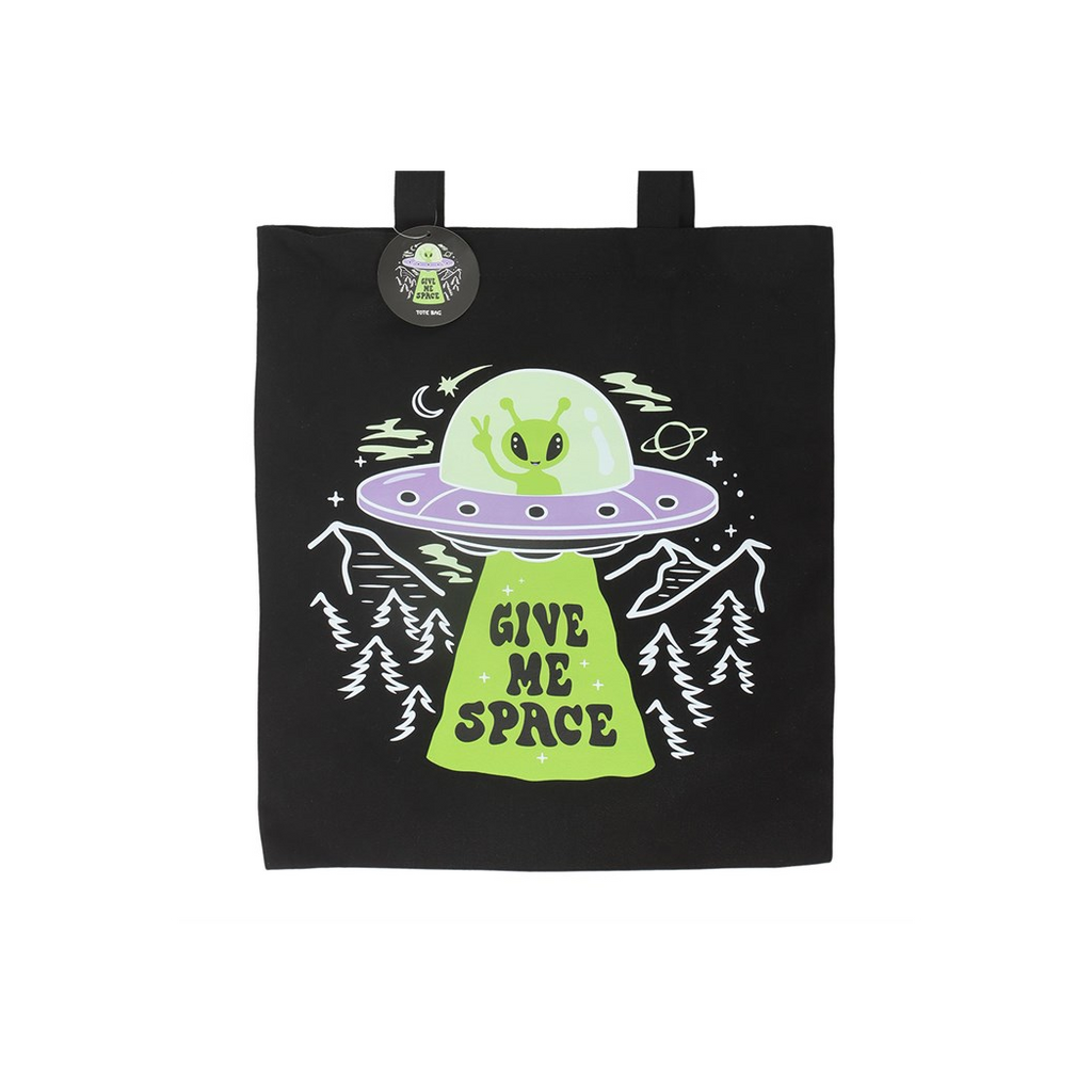 Give Me Space Alien UFO Tote Bag