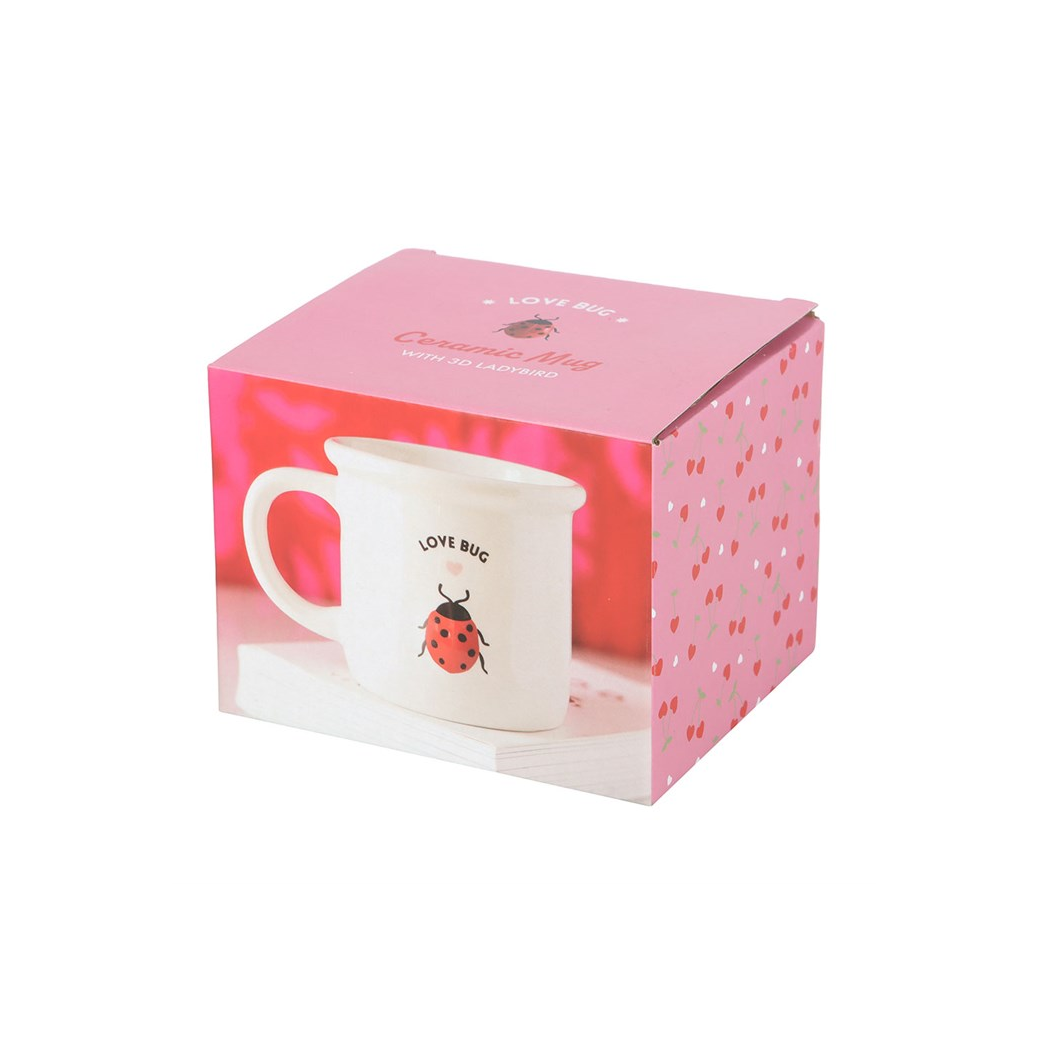 Love Bug Mug with 3D Ladybird