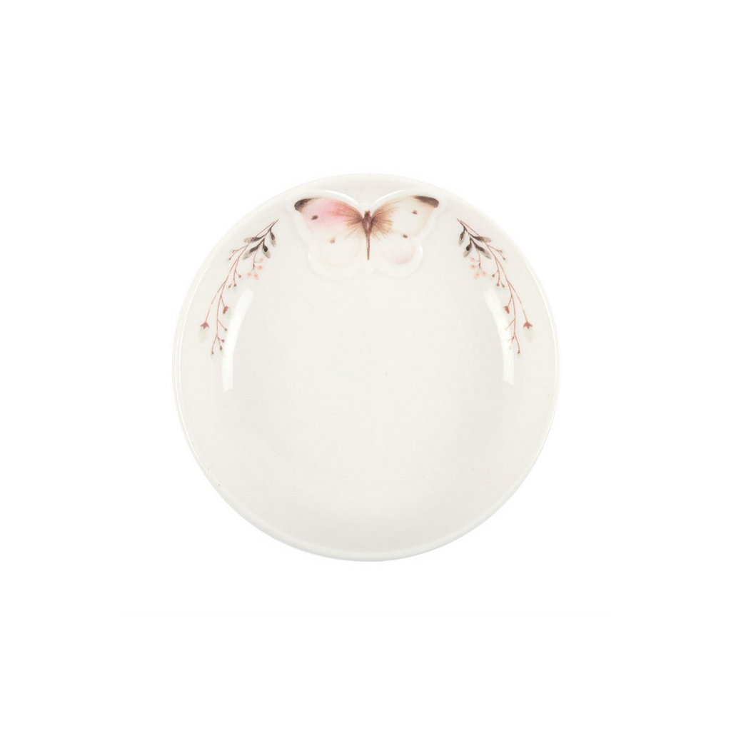 White Butterfly Trinket Dish