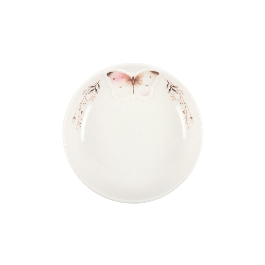 White Butterfly Trinket Dish