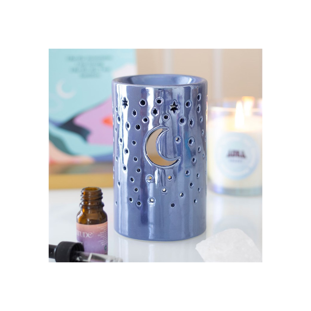 Iridescent Purple Moon Pillar Oil Burner