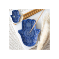Dark Blue Hand of Hamsa Incense Holder and Trinket Dish