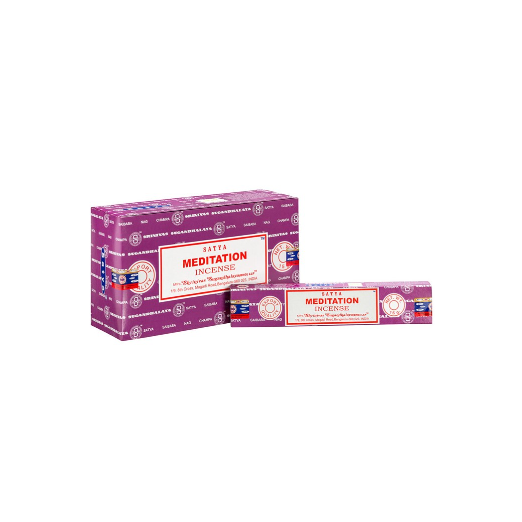 Set of 12 Meditation Incense Sticks by Satya (12/50)