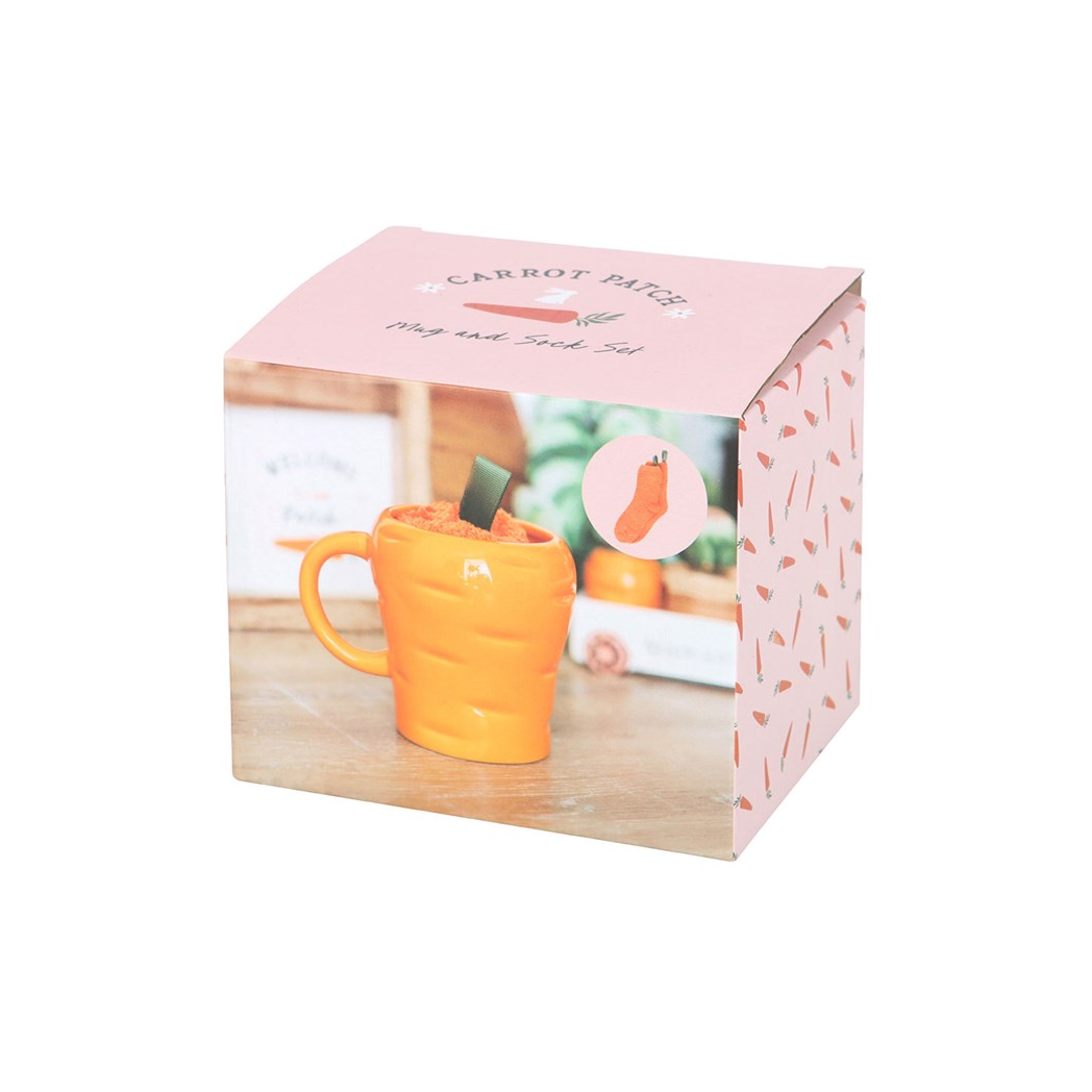 Carrot Shaped Mug and Socks Set