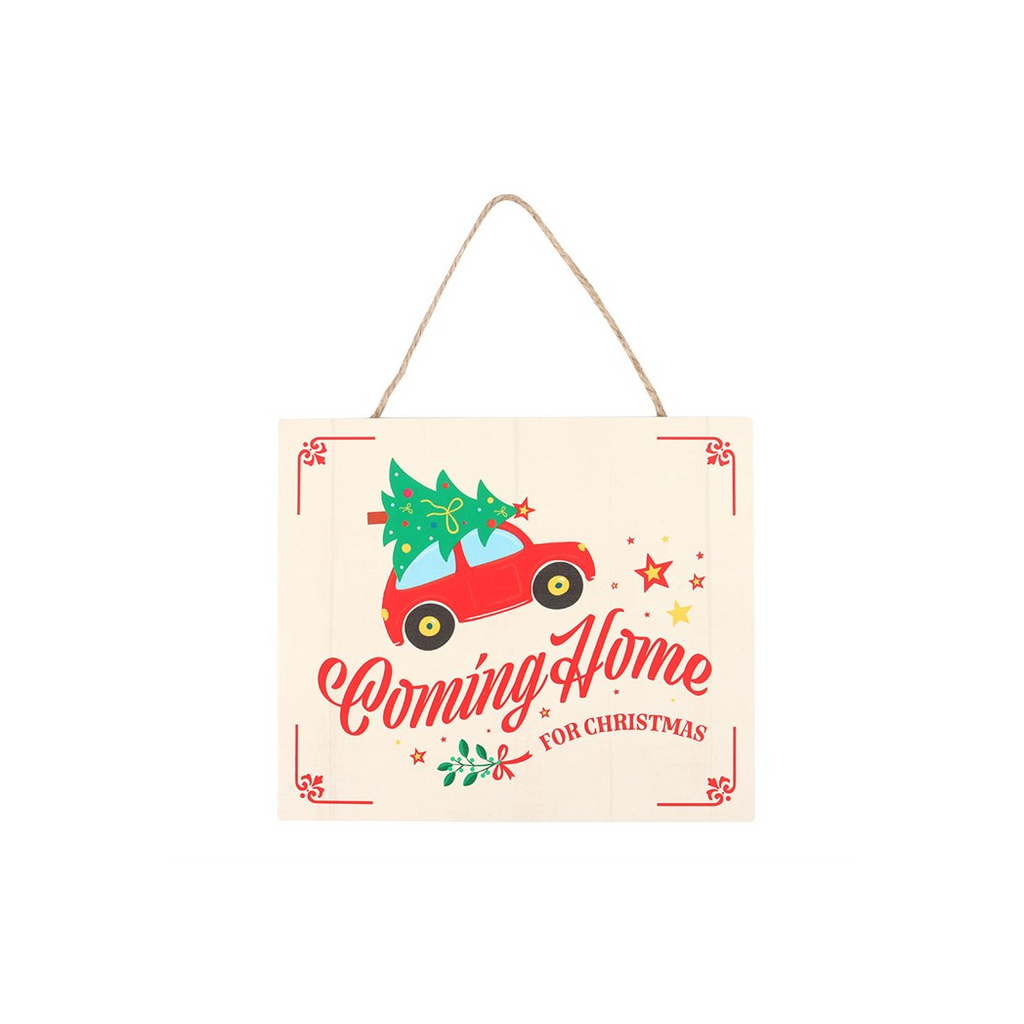 Coming Home for Christmas Hanging Sign