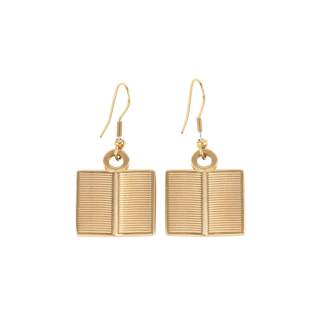 Book Worm Earrings