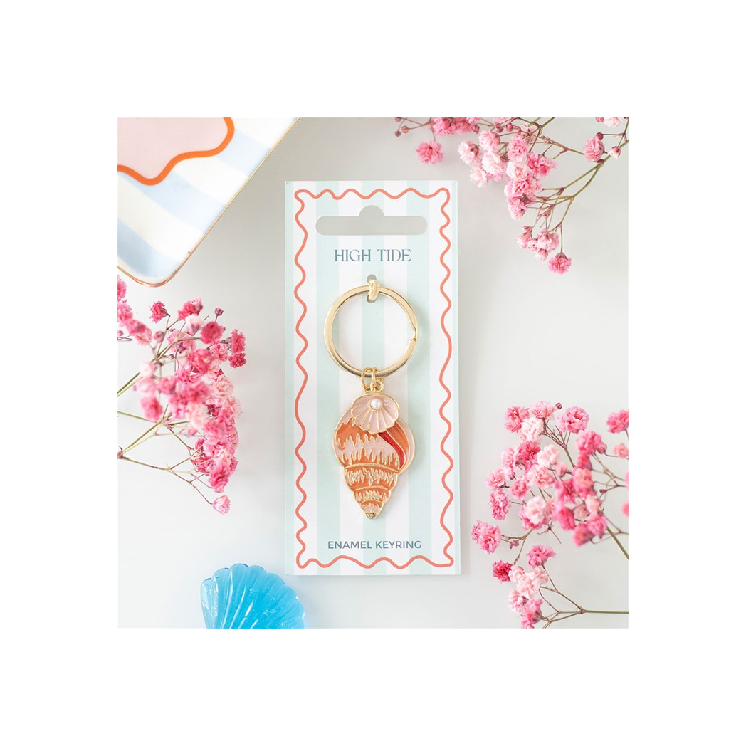 High Tide Shell Keyring