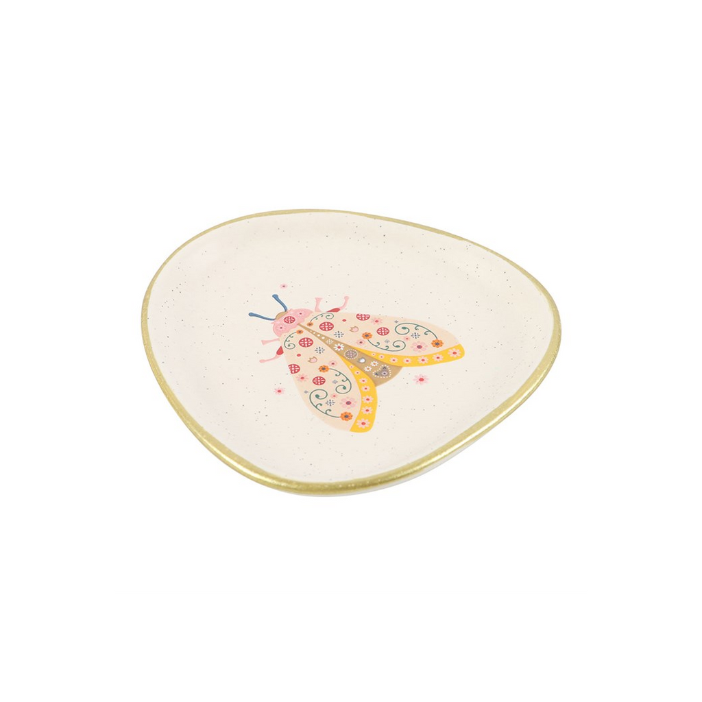 Floral Moth Trinket Dish