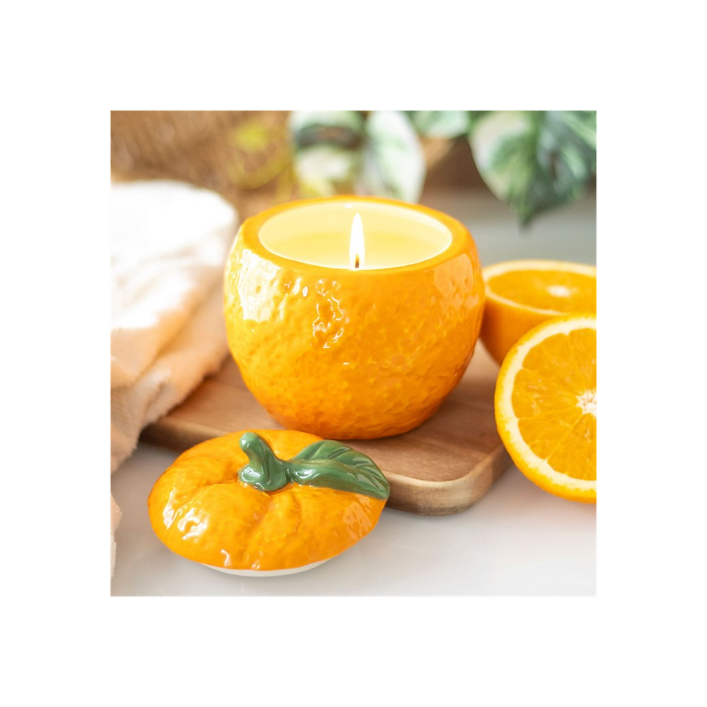 Orange Shaped Candle Jar