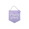 Purple Hocus Pocus Hanging Sign