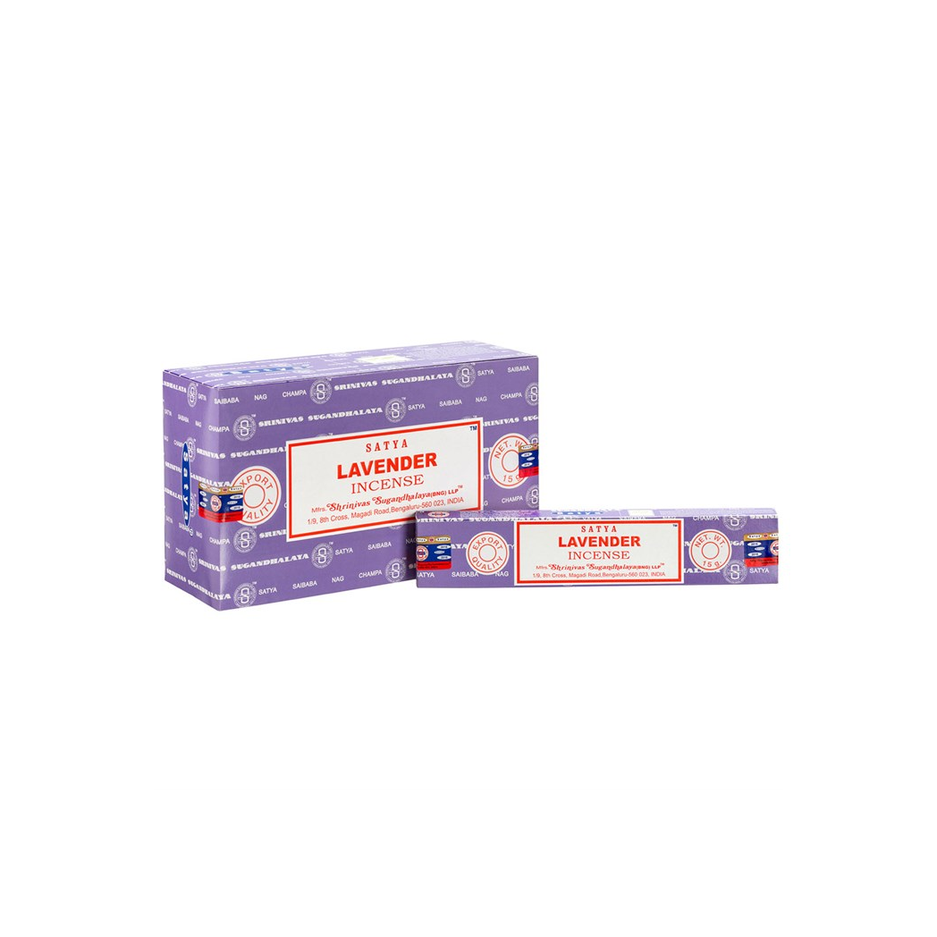 Set of 12 Lavender Incense Sticks by Satya (12/50)