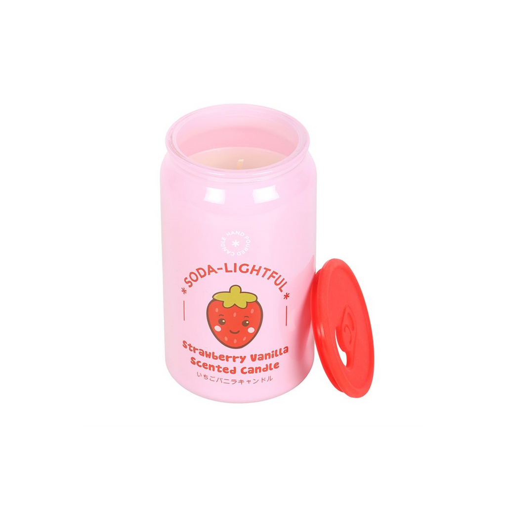 Strawberry Vanilla Soda Can Candle