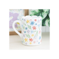 Spring Floral Print Scalloped Mug