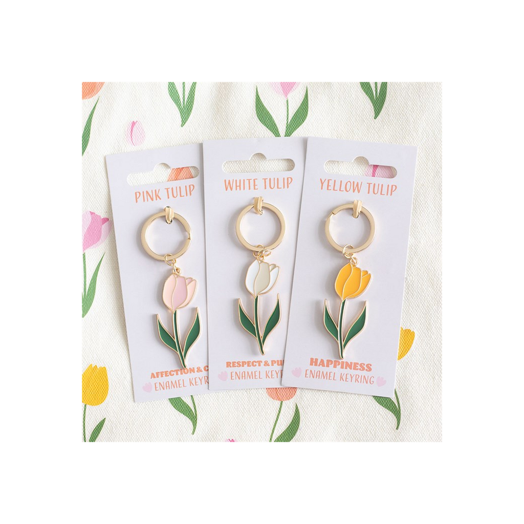 White Tulip Keyring