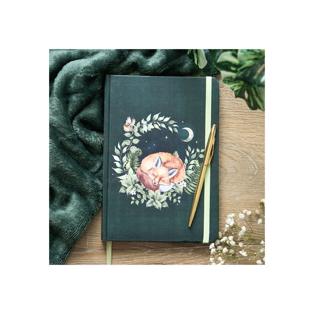 Green Sleeping Fox A5 Notebook
