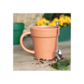 Plain Plant Pot Ceramic Mug and Shovel Spoon
