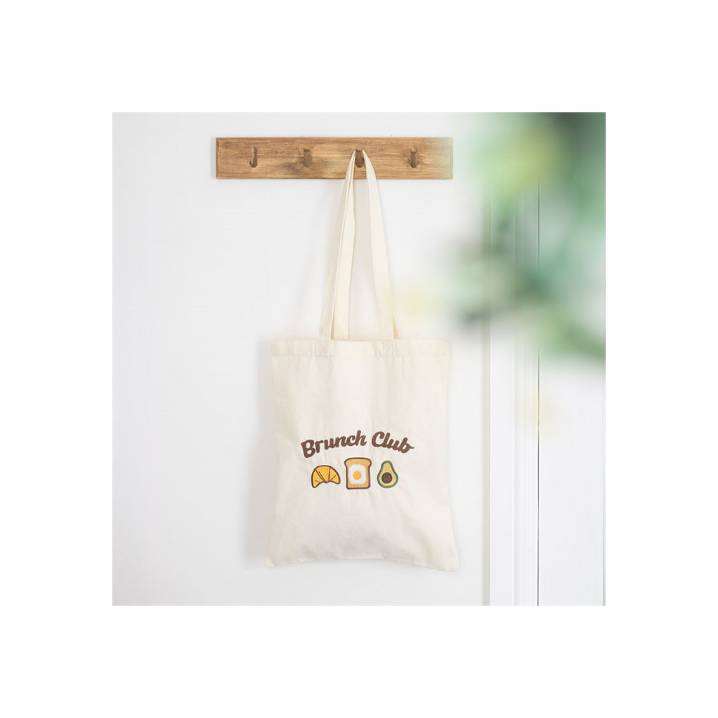 Brunch Club Embroidered Tote Bag