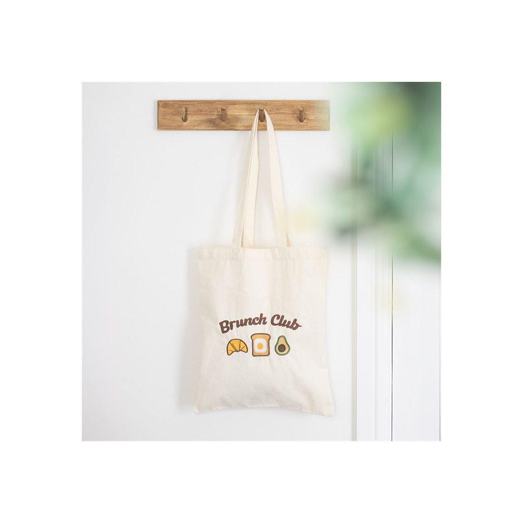 Brunch Club Embroidered Tote Bag