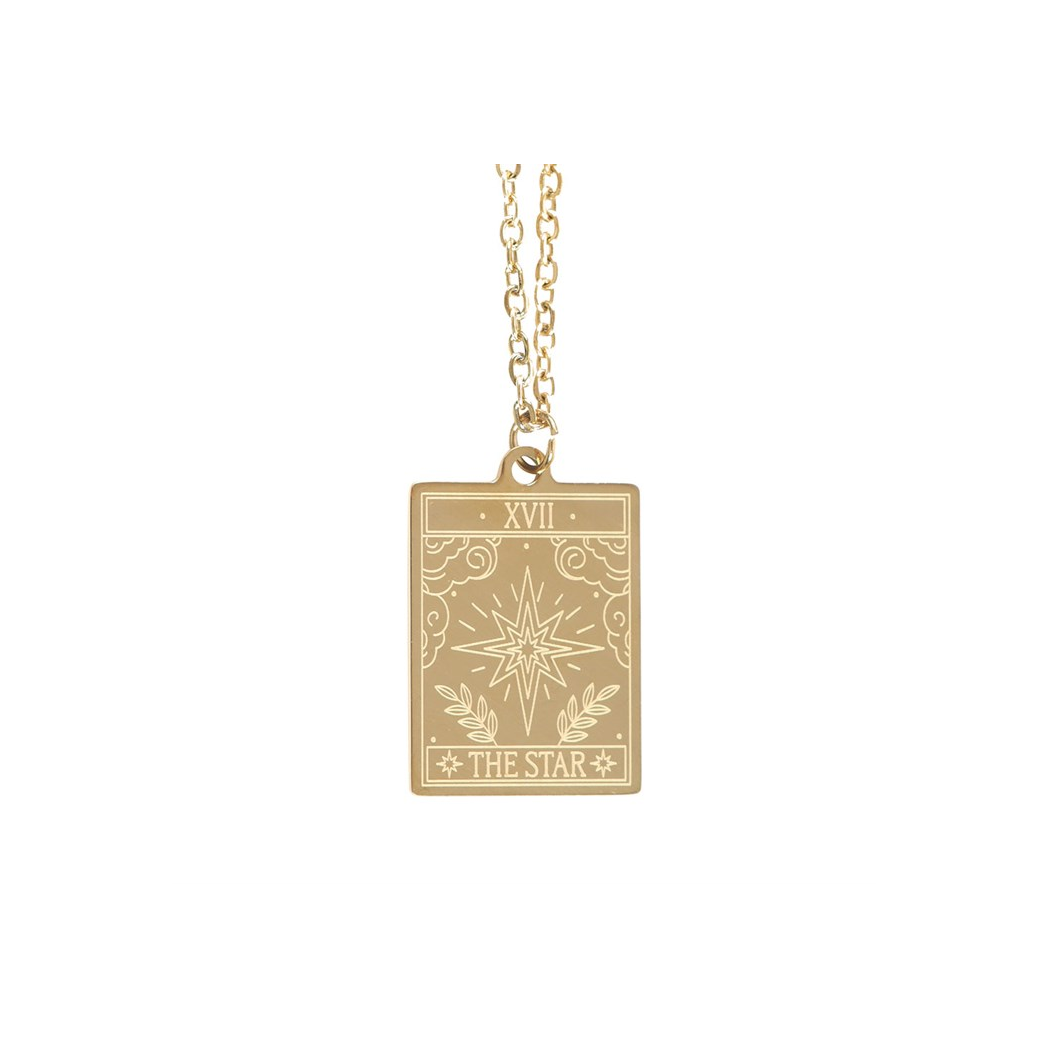 The Star Vintage Tarot Necklace on Greeting Card