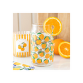 Orange Print Can Glass