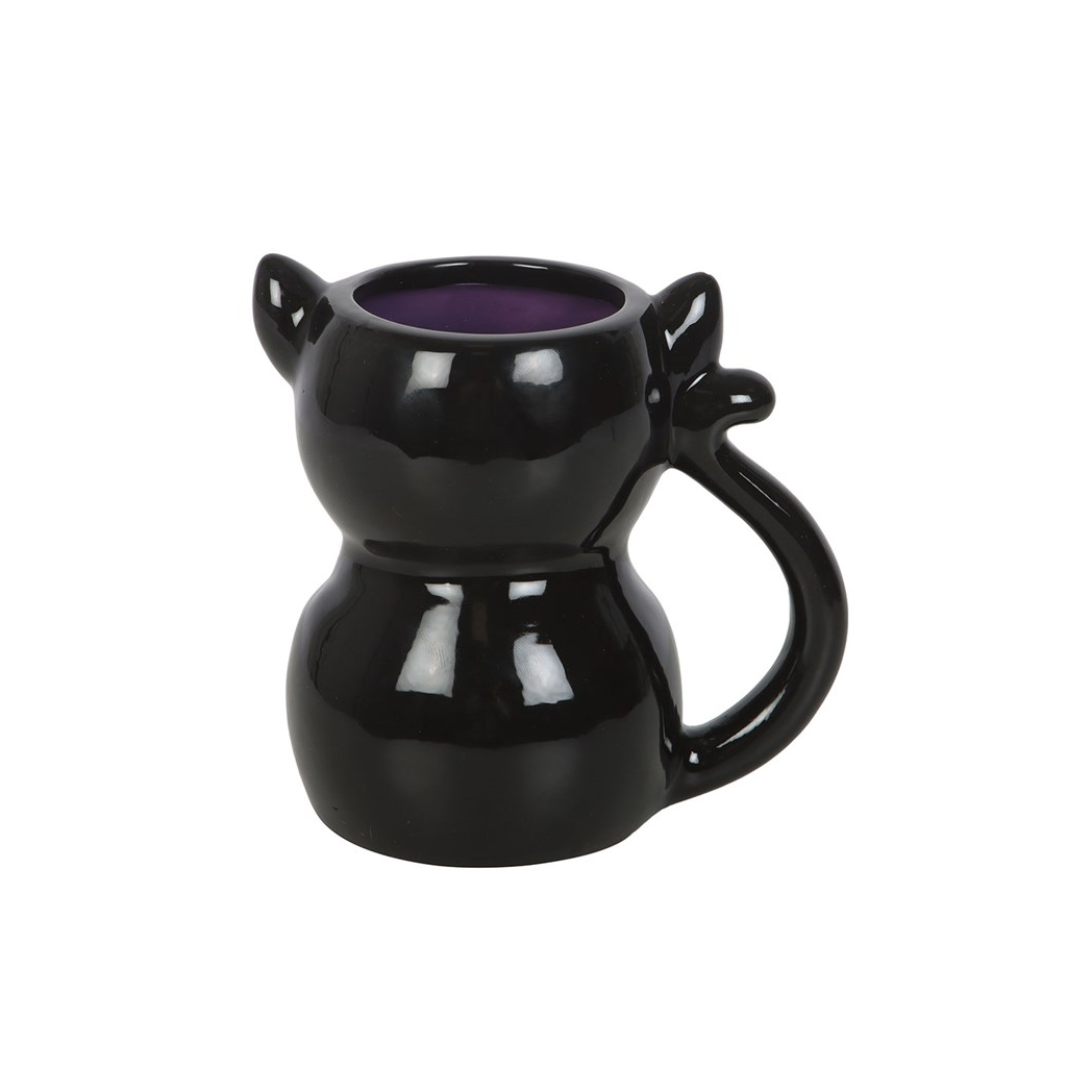 Cute and Creepy Black Cat Mug