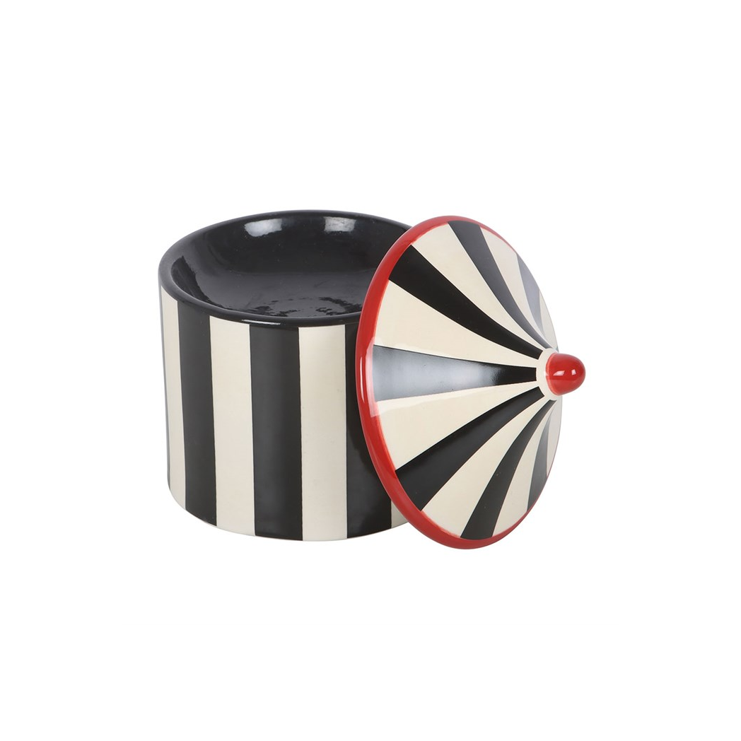 Black Striped Circus Tent Oil Burner