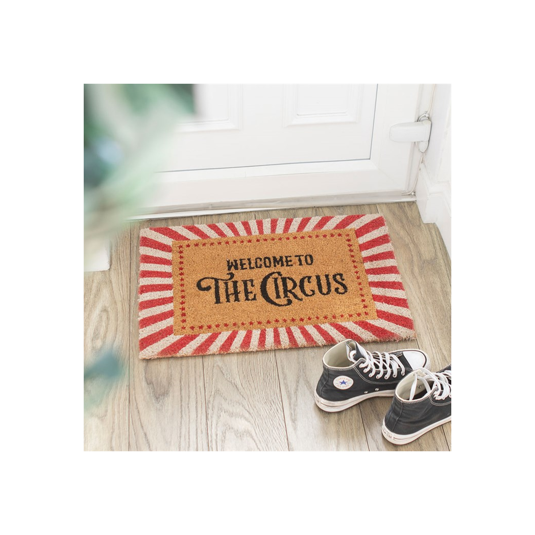 Red Welcome to the Circus Doormat