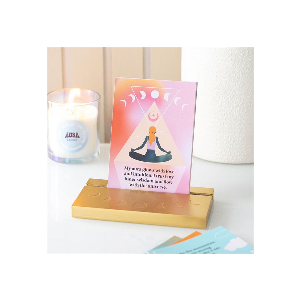 Aura Affirmation Cards with Wooden Stand