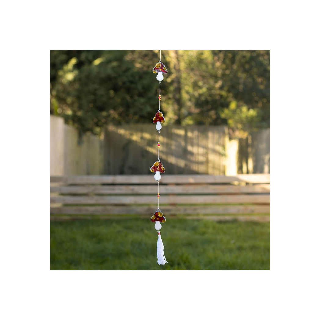 String of Mushroom Suncatchers
