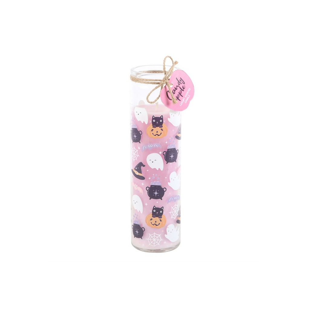Pastel Halloween Candy Apple Tube Candle