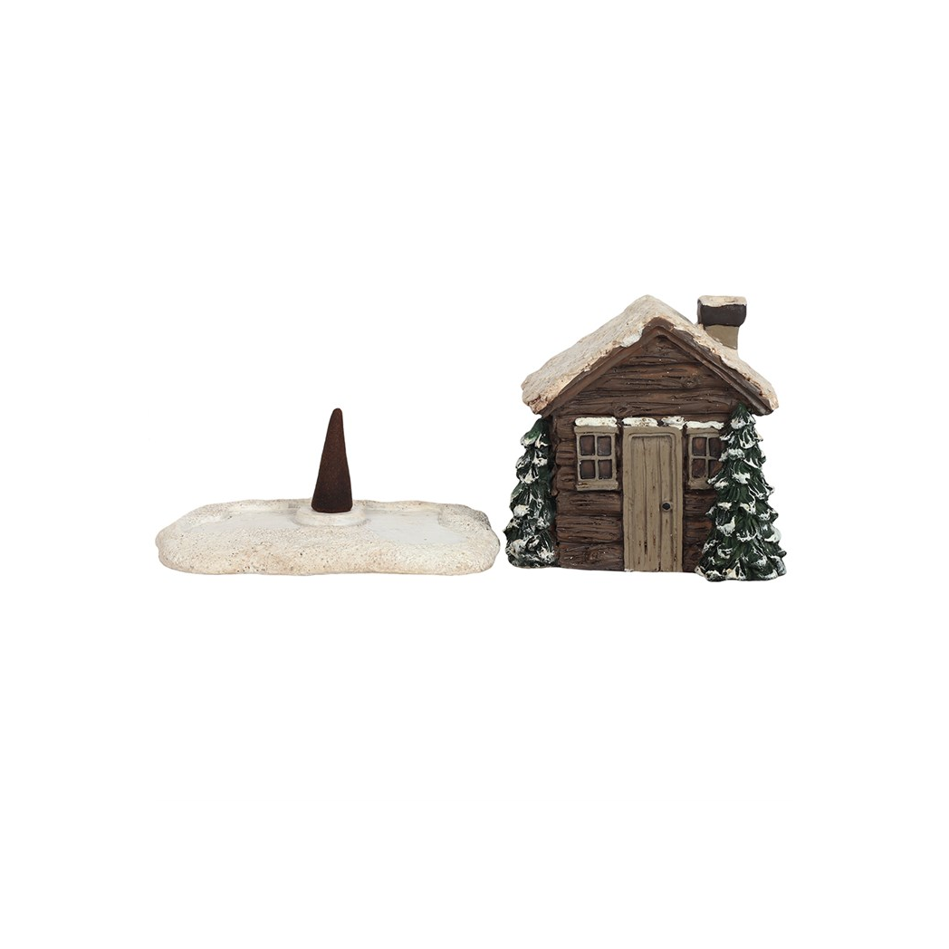 Log Cabin Incense Cone Burner