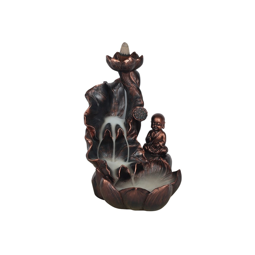 Bronze Effect Buddha Backflow Incense Burner