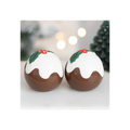 Christmas Pudding Salt and Pepper Shakers