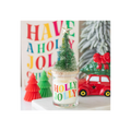Holly Jolly Pine & Fir Glass Candle with Tree