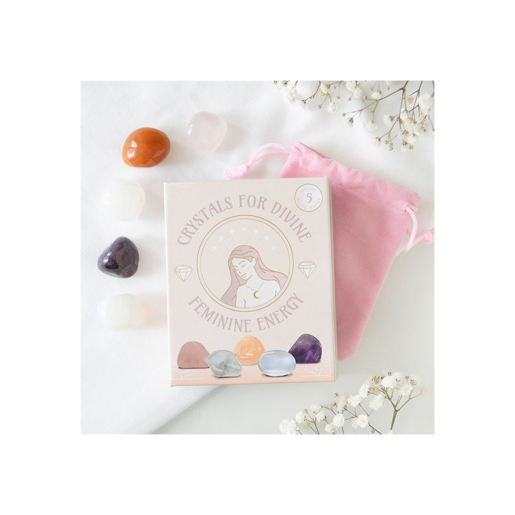 Set of 5 Crystals for Divine Feminine Energy
