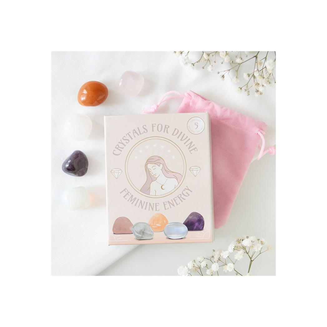 Set of 5 Crystals for Divine Feminine Energy