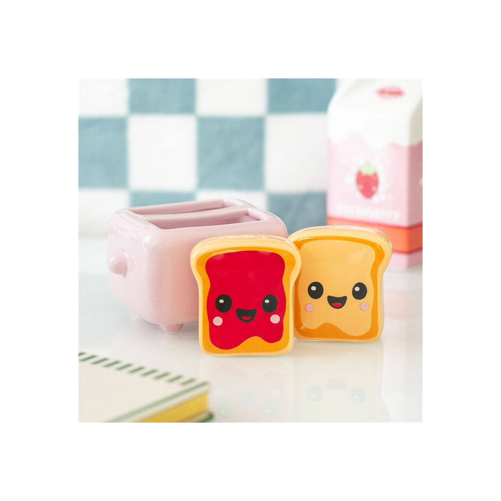 Kawaii Toast Salt and Pepper Shakers