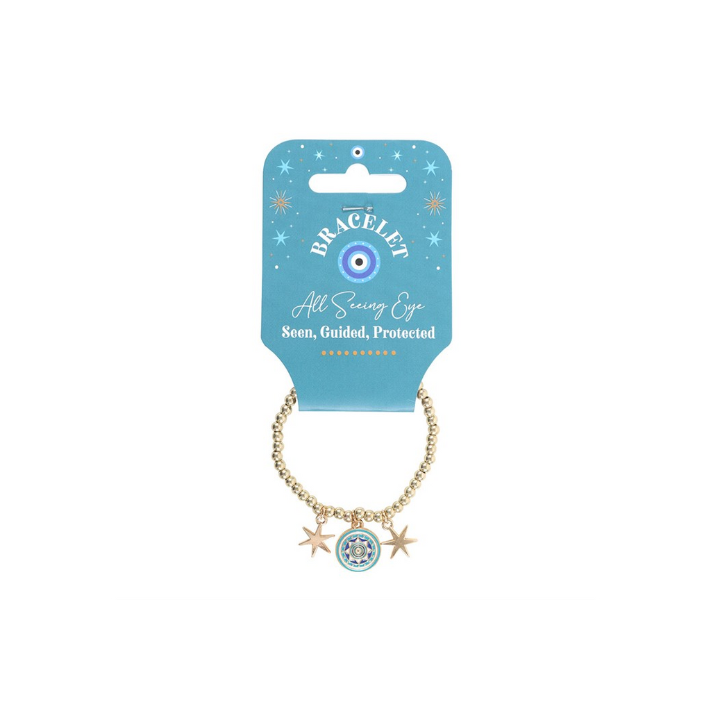 All Seeing Eye Beaded Charm Bracelet