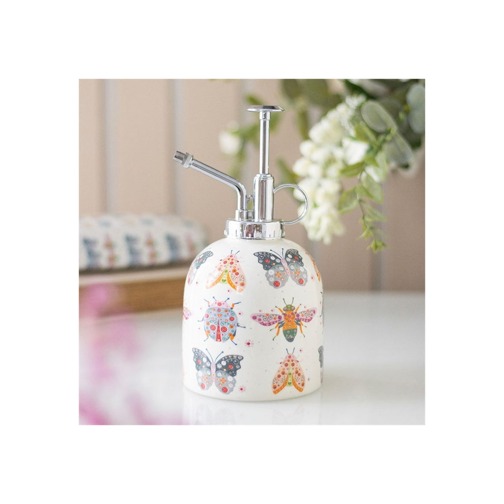 Floral Bug Print Ceramic Plant Mister