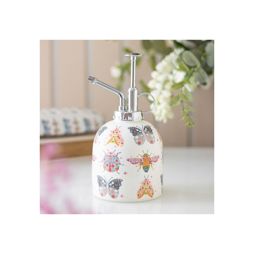 Floral Bug Print Ceramic Plant Mister